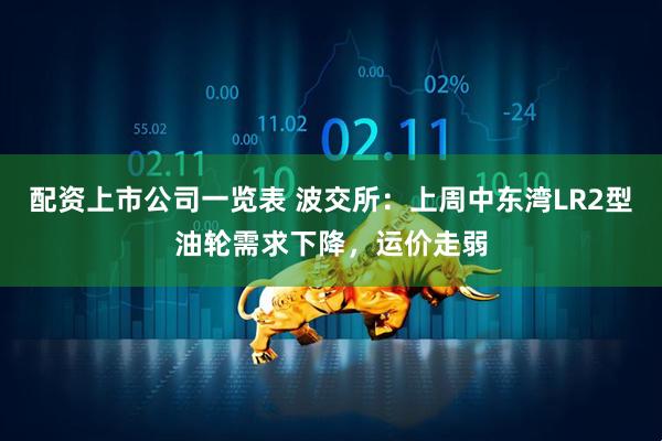 配资上市公司一览表 波交所：上周中东湾LR2型油轮需求下降，运价走弱