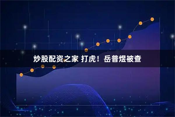 炒股配资之家 打虎！岳普煜被查